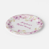 Tropische Paarse Orchideeën Bloemen Vrijgezellenfe Papieren Bordje (Gekanteld)