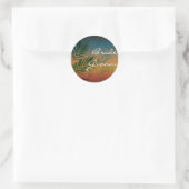 Tropische Palm Beach bruiloft envelop zegel (Tas)