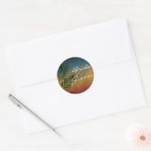 Tropische Palm Beach bruiloft envelop zegel (Envelop)