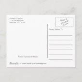 Tropische Palm Beach Bruiloft Save the Date Aankondigingskaart (Achterkant)