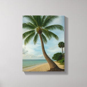 Tropische Palm Beach Paradise Canvas Art Print