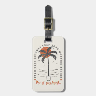 Tropische Palm Beach Vibes Zomer Zon Retro Bagagelabel