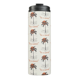 Tropische Palm Beach Vibes Zomer Zon Retro Thermosbeker