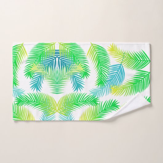 Tropische Palm Bladeren Badhanddoek Set – Modern G Bad Handdoek (Handdoek)