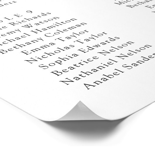 Tropische Palm Blozend Bruiloft Zitkaarten Poster (Hoek)