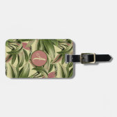 tropische palm Botanische Waterverf Cream Bagagelabel (Voorkant horizontaal)