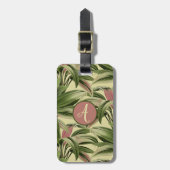 tropische palm Botanische Waterverf Cream Bagagelabel (Voorkant verticaal)
