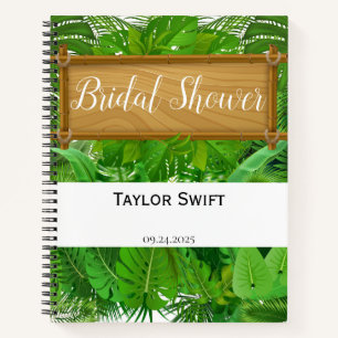 Tropische Palm Bruiloft Feest Cadeau Tracker Notitieboek