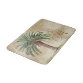 Tropische Palm Date Tree  Monogram Badmat (Gekanteld)