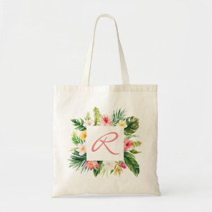 Tropische palm en bloemstuk Persoonlijk Tote Bag