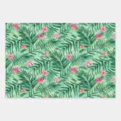 Tropische palm en monstera-bladeren & exotische bl inpakpapier vel (Voorkant)