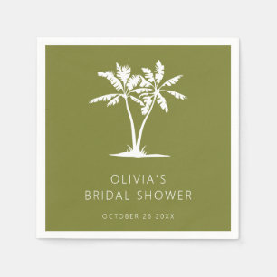 Tropische Palm En Strand Bruiloft Borrelservetjes Servet