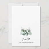 Tropische palm en uitnodiging van Floral (Achterkant)