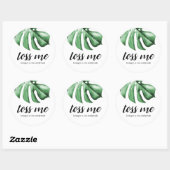Tropische Palm Greenery gooit me liefdevol Passen  Ronde Sticker (Vel)