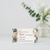 Tropische palm | Hoeveel Kisses Shower Game-kaart Plaatskaartje (Staand voorkant)