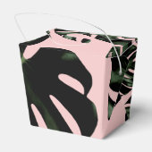 Tropische Palm Leaf Bruiloft Aangepast Bedankdoosjes (Achterkant)