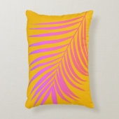 Tropische Palm Leaf Sinaasappel Geel Roze Gift Dec Accent Kussen (Voorkant(Verticaal))