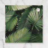 Tropische palm leveert Greenery Wedding Gift Bedankjes Labels (Achterkant)