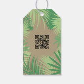 Tropische Palm Logo QR Code Hang Labels W/String Cadeaulabel (Achterkant)