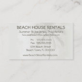 Tropische palm (standaard) visitekaartje (Achterkant)