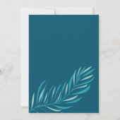 Tropische palm strand chique bruiloft script kaart (Achterkant)