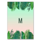 Tropische Palm Tree Banana Leaf Gold Kaart (Achterkant)