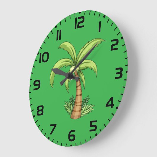 Tropische Palm Tree Beach en Island Vibes Grote Klok (Hoek)