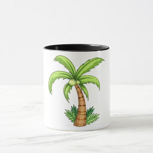 Tropische Palm Tree Beach en Island Vibes Mok