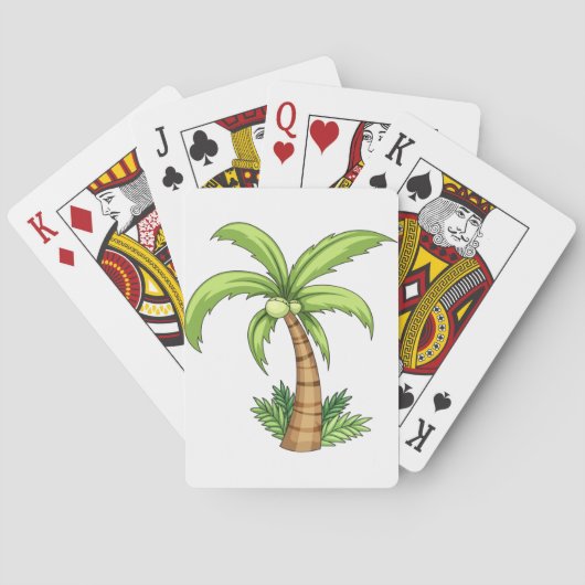 Tropische Palm Tree Beach en Island Vibes Speelkaarten (Achterkant)