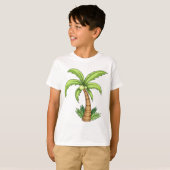 Tropische Palm Tree Beach en Island Vibes T-shirt (Voorkant volledig)