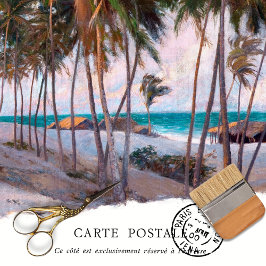  Tropische Palm Tree Beach Scene Decoupage Tissuepapier