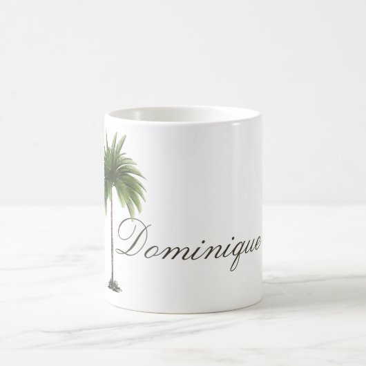 Tropische Palm Tree Chic Persoonlijk Koffiemok (Center)