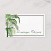 Tropische Palm Tree Green Professional Chic Visitekaartje (Voorkant)
