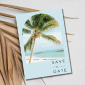 Tropische Palm Tree Key West Beach Bruiloft Save The Date