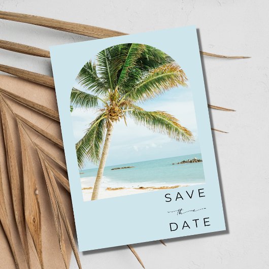Tropische Palm Tree Key West Beach Bruiloft Save The Date