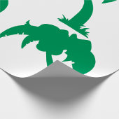 Tropische Palm Tree Silhouette Green Island Beach Cadeaupapier