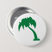 Tropische Palm Tree Silhouette Green Island Beach Ronde Button 7,6 Cm (Voorkant /achterkant)