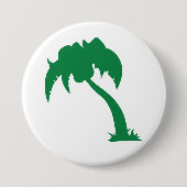 Tropische Palm Tree Silhouette Green Island Beach Ronde Button 7,6 Cm (Voorkant)