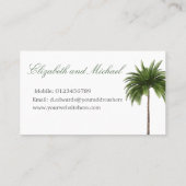 Tropische Palm Tree Wedding Informatie Visitekaartje (Achterkant)