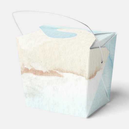 Tropische Palm Trees Zand Strand Bestemming Bruilo Bedankdoosjes (Achterkant)