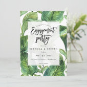 tropische palm vertrekt verlofpartij kaart (Staand voorkant)