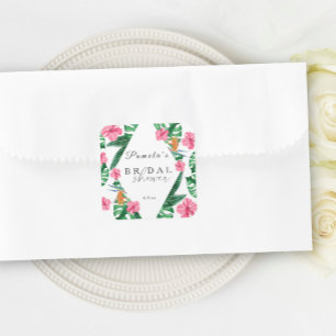 Tropische Palm Waterverf geometrisch Vrijgezellenf Vierkante Sticker