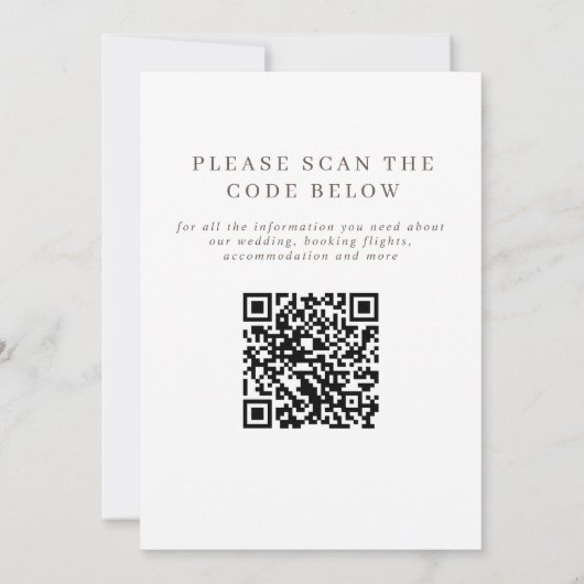 Tropische palmbestemming voor bruiloft QR-code Save The Date (Achterkant)