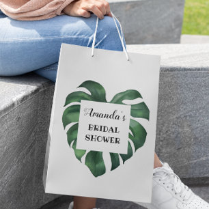Tropische palmblad Bruids douche Medium Cadeauzakje