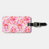 Tropische palmbladeren bagagelabel (Voorkant horizontaal)