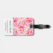 Tropische palmbladeren bagagelabel (Achterkant horizontaal)