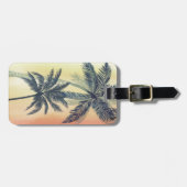 Tropische palmbladeren bagagelabel (Voorkant horizontaal)
