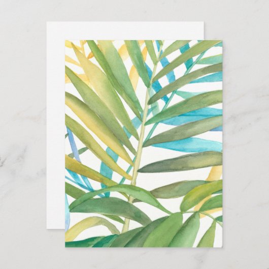 Tropische palmbladeren briefkaart (Voorkant / Achterkant)