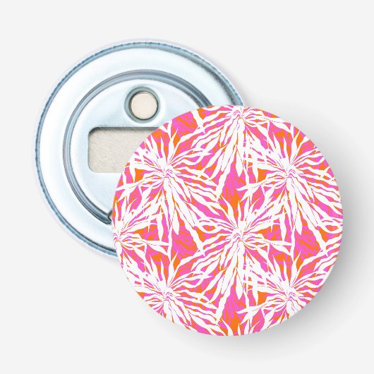 Tropische palmbladeren button flesopener (Voorkant)