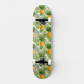 Tropische palmbladeren en ananassen skateboard (Voorkant)